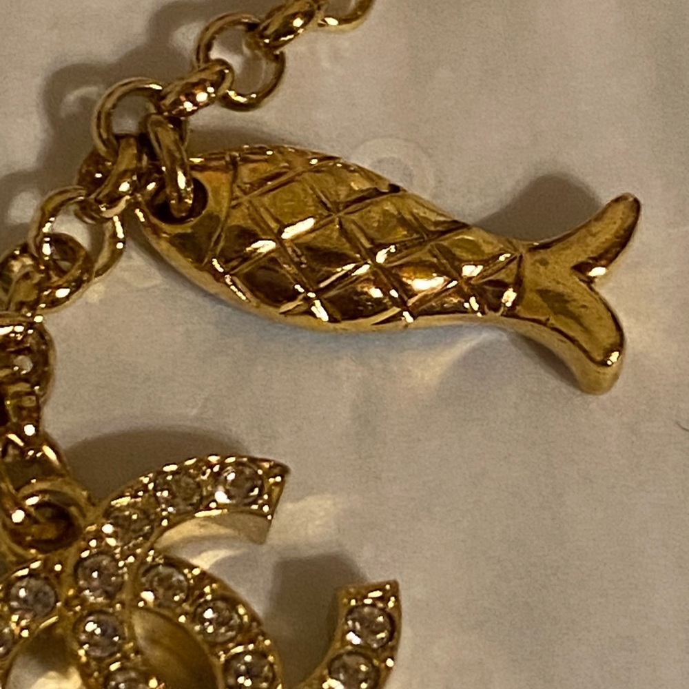 New authentic Chanel Gold and Blue Charm Bracelet - Picture 8 of 15